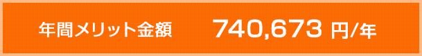年間メリット金額　740,673 円/年
